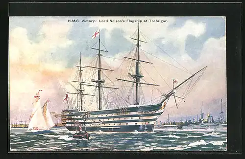 AK Segelschiff, HMS Victory, Nelsons Flagship at Trafalgar