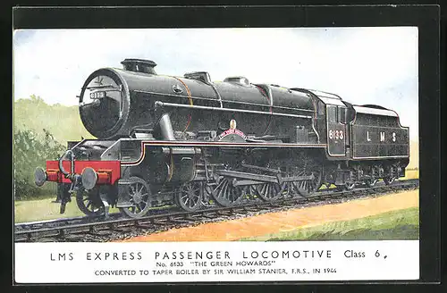 AK Englische Eisenbahn The Green Howards 6133, LMS Express Passenger Locomotive