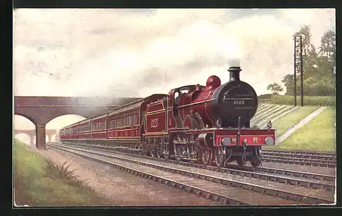 AK Englische Eisenbahn Midland Scotch Express near Hendon
