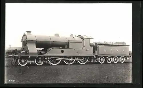 Foto-AK Englische Eisenbahn, Lokomotive No. 443 der LSWR