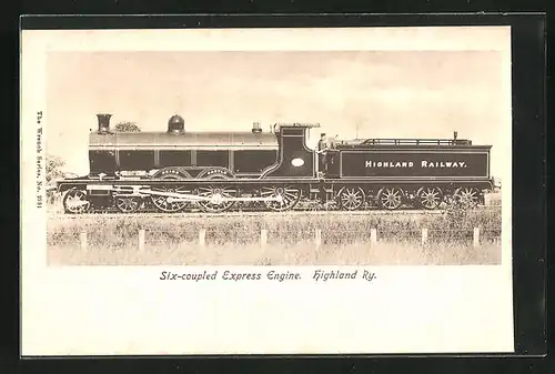AK Six-coupled Express Engine, Highland Ry., Englische Eisenbahn
