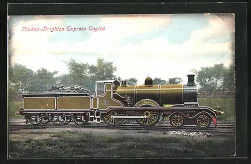 AK London-Brighton Express, Lokomotive No. 55 Emperor, englische Eisenbahn