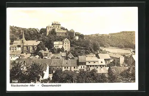 AK Blankenheim /Eifel, Panorama mit Burgruine