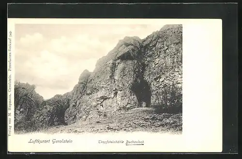 AK Gerolstein, Teilansicht der Tropfsteinhöhle Buchenloch