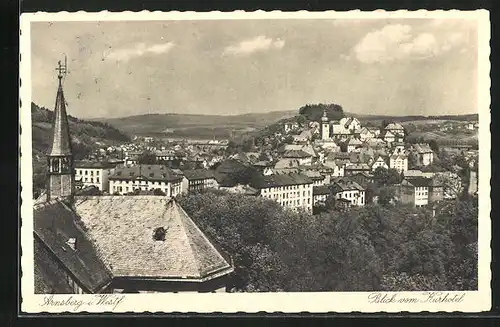 AK Arnsberg i. Westf., Ortsansicht vom Kurhotel aus