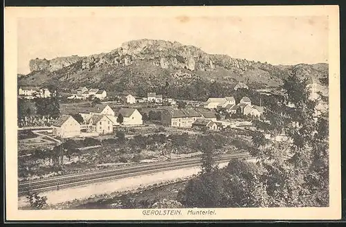 AK Gerolstein, Blick auf Dorf und Munterley