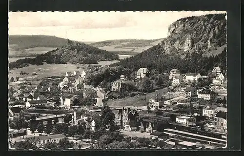 AK Gerolstein, Blick auf die Stadt aus der Vogelschau