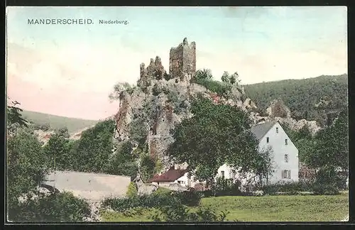 AK Manderscheid, Blick auf die Niederburg
