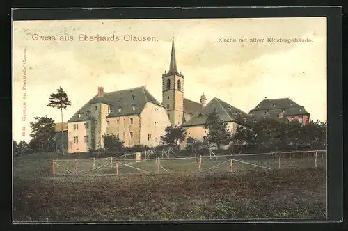 AK Ebershards-Clausen, Kirche mit altem Klostergebäude