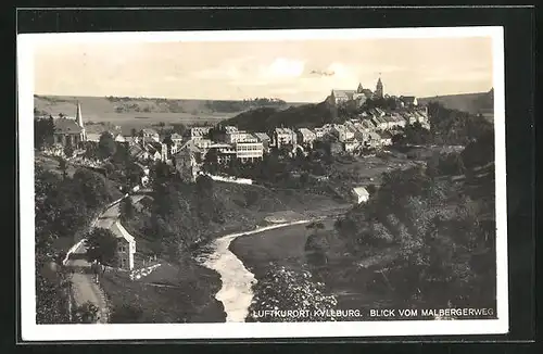 AK Kyllburg, Blick auf Luftkurort vom Malbergerweg