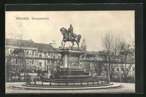 AK Elberfeld, Blick auf Denkmal, Brausenwerth