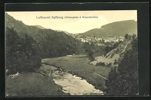 AK Kyllburg, Schiessplatz und Wippelbrück des Luftkurortes