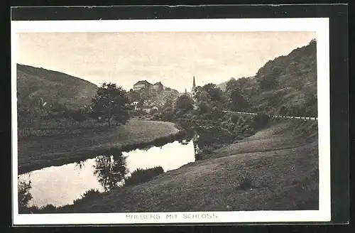 AK Malberg, Ortsansicht mit Schloss