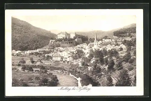 AK Malberg /Kyllburg, Ortsansicht mit Schloss