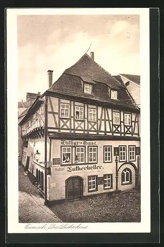 AK Eisenach, Gasthaus Lutherkeller im Lutherhaus