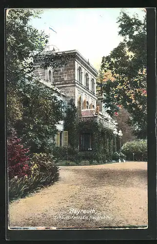 AK Bayreuth, Hauptseite des Schlosses Fantasie