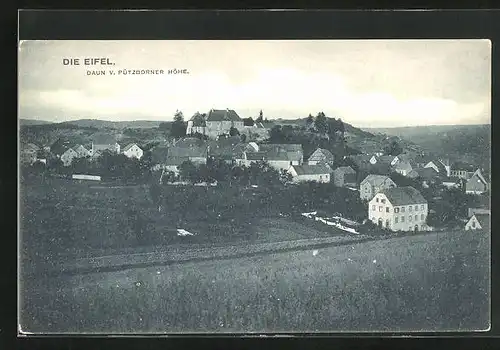 AK Daun /Eifel, Teilansicht v. Pützborner Höhe aus gesehen