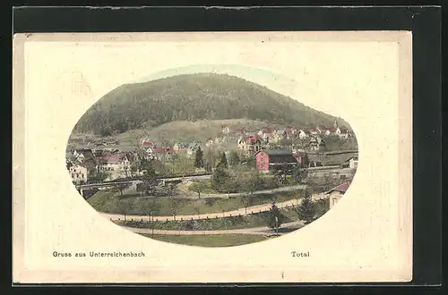 AK Unterreichenbach, Totalansicht der Ortschaft