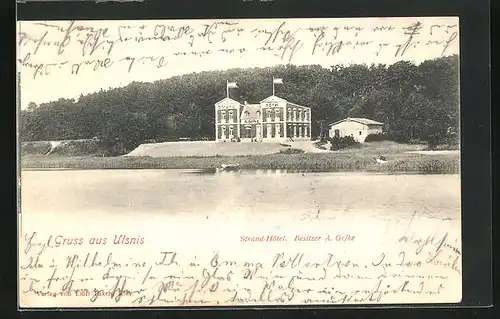 AK Ulsnis, Blick auf Strand-Hotel von A. Gefke