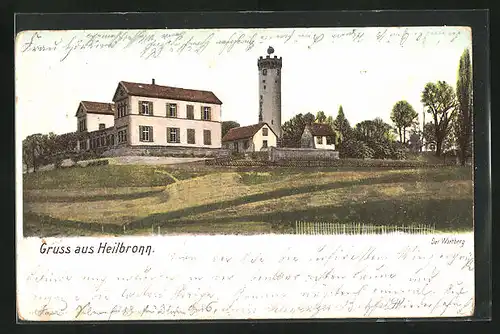 AK Heilbronn, Anwesen mit Turm auf dem Wartberg