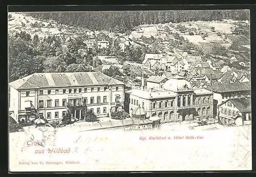 AK Wildbad, Kgl. Karlsbad u. Hotel Belle-Vue