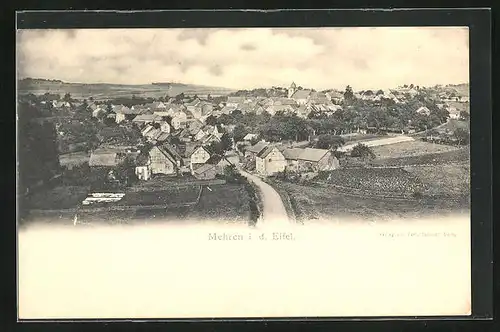 AK Mehren i. d. Eifel, Gesamtansicht des Ortes und der Landschaft