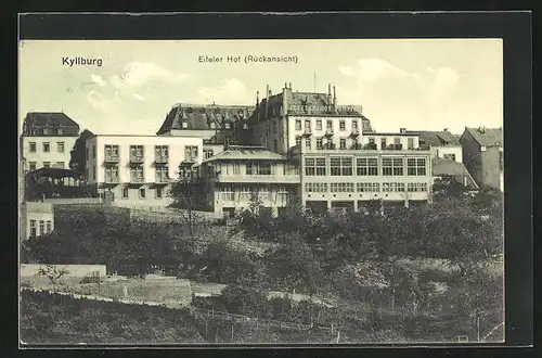 AK Kyllburg, Rückansicht des Hotels Eifeler Hof