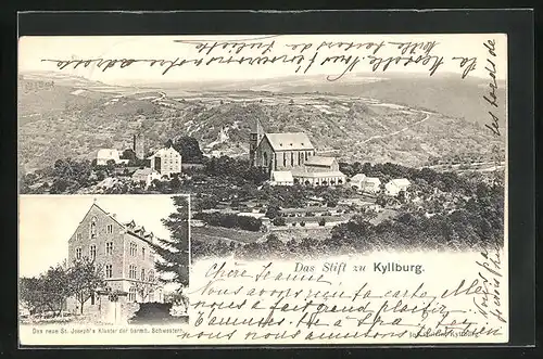 AK Kyllburg, das Stift aus der Vogelschau und das neue St. Joseph`s Kloster