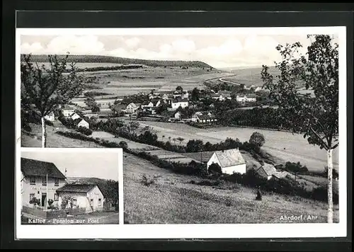 AK Ahrdorf /Ahr, Hotel Pension zur Post, Panorama des Ortes