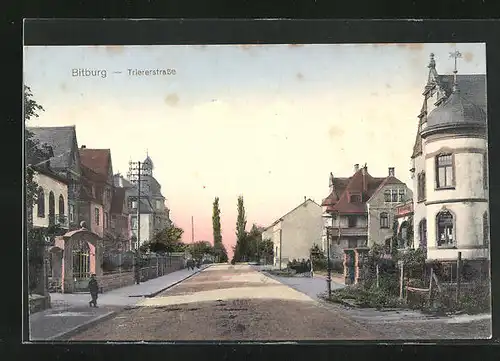AK Bitburg, Triererstrasse mit Villen
