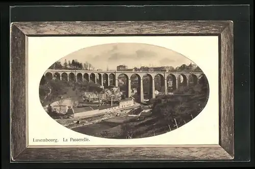 Präge-AK Luxembourg, La Passerelle, Passepartout