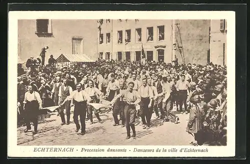 AK Echternach, Procession dansante, Danseurs de la ville