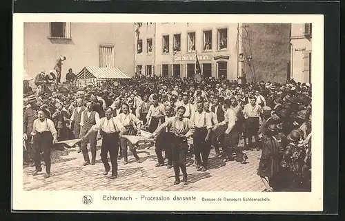 AK Echternach, Procession dansante, Groupe de Danseurs Echternachois