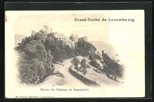 AK Luxembourg, Grand-Duche, Ruines du Chateau du Bourscheid