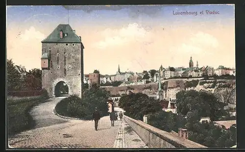 AK Luxembourg, Viaduc, Ortsansicht