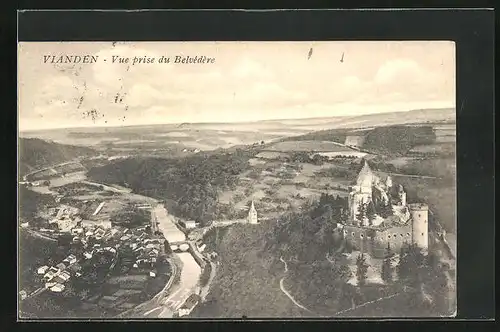 AK Vianden, Vue prise du Belvédère