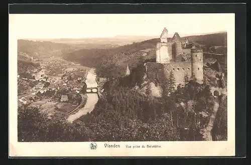 AK Vianden, Vue prise du Belvédère