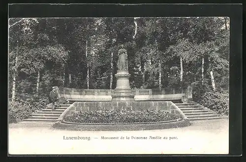 AK Luxembourg, Monument de la Princesse Amélie au pare