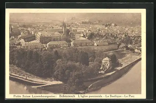 AK Echternach /Luxembourg, Petite Suisse Luxembourgeoise, L`église paroissiale, La Basilique, Le Parc