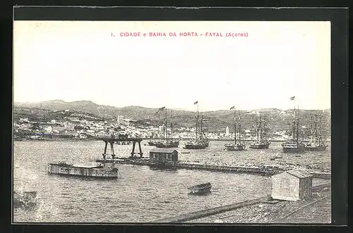 AK Fayal /Acores, Cidade e Bahia da Horta, Hafen
