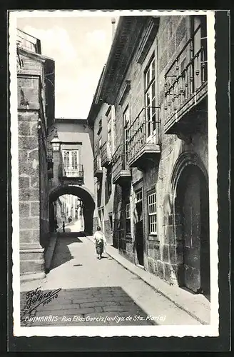 AK Guimarais, Rua Elias Garcia, Antiga de Sta. Maria, Gasse im Ort