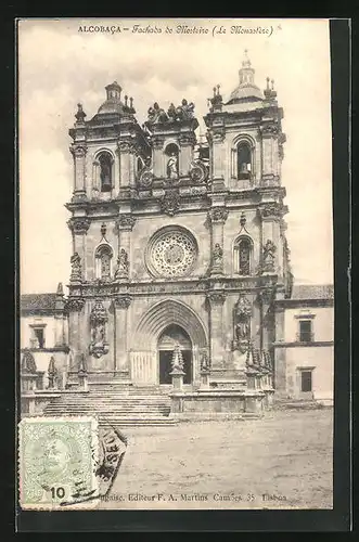 AK Alcobaca, Fachada do Mosteiro, Le Monastere, Kirche