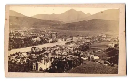Fotografie unbekannter Fotograf, Ansicht Innsbruck, Blick auf die Stadt von Süden aus