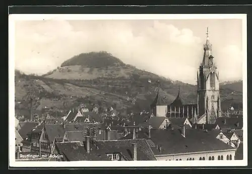 AK Reutlingen, Kirche mit Achalm