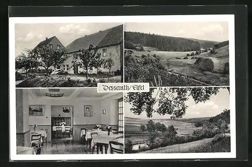 AK Desserath /Eifel, Pension Haus Anny, Innenansicht, Ortspartie