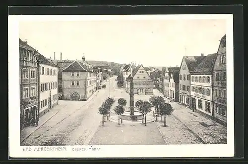 AK Bad Mergentheim, Oberer Markt mit Gasthof zum Adler