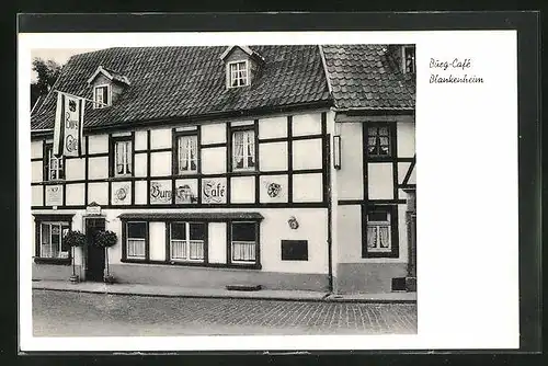 AK Blankenheim /Eifel, Burg-Cafe Bes. Hubert Doppelfeld