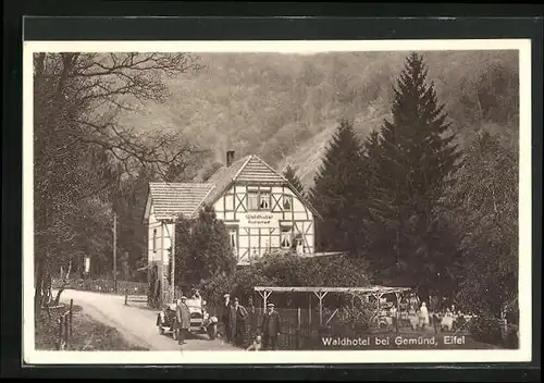 AK Gemünd /Eifel, Waldhotel und Restaurant mit Gästen