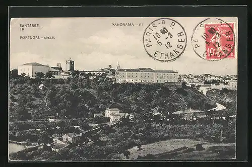AK Santarem, Panoramablick des Ortes