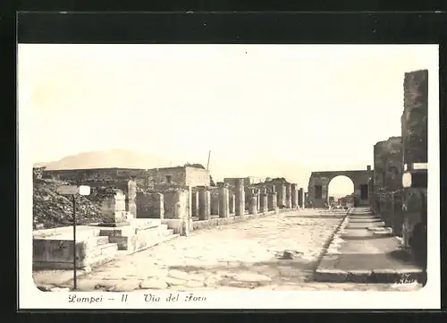 AK Pompei, Ausgrabung, Via del Foro